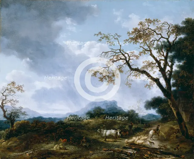 Landscape with Passing Shower, between 1765 and 1775. Creator: Jean-Honore Fragonard.