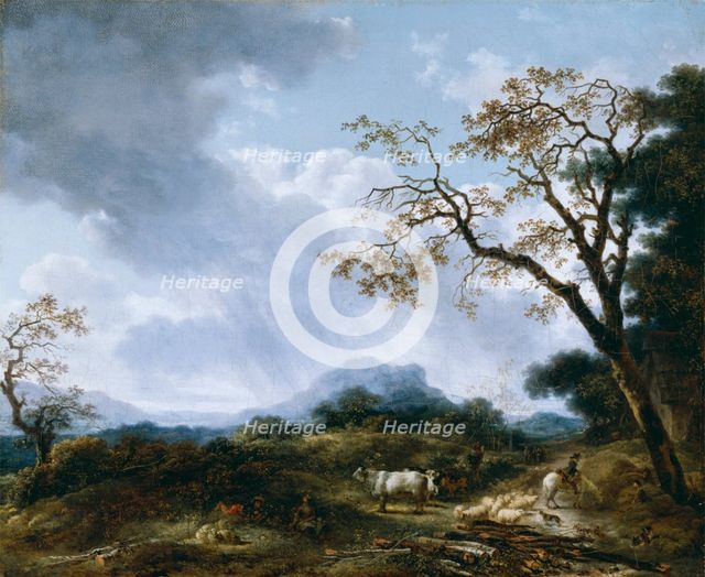 Landscape with Passing Shower, between 1765 and 1775. Creator: Jean-Honore Fragonard.