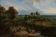 Landscape with Pastures and Clusters of Trees, c1650-1660. Creator: Lucas van Uden