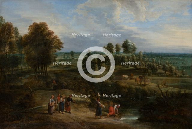 Landscape with Pastures and Clusters of Trees, c1650-1660. Creator: Lucas van Uden.