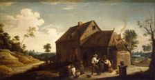 Landscape with Peasants before an Inn, 1630. Creator: David Teniers II