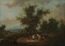 Landscape with Peasants, probably 1765. Creator: Johann Conrad Seekatz
