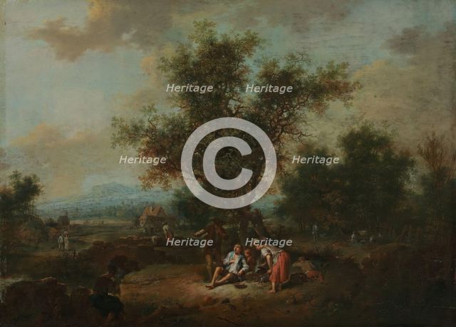 Landscape with Peasants, probably 1765. Creator: Johann Conrad Seekatz.