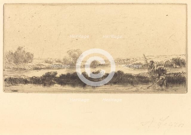 Landscape with Peat-bog; In the Marsh (Paysage des tourbieres; Dans les marais). Creator: Alphonse Legros.