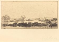 Landscape with Peat-bog; In the Marsh (Paysage des tourbieres; Dans les marais). Creator: Alphonse Legros