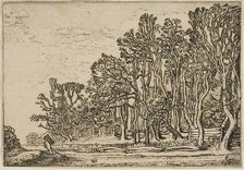 Landscape with Plank-Hedges and Man Bearing Wood, 1621. Creator: Willem Pietersz. Buytewech