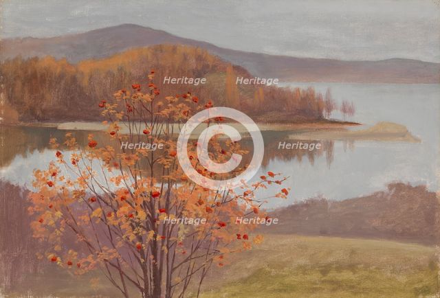 Landscape with Rowan Trees, c1900s. Creator: Arvid Jarnefelt.