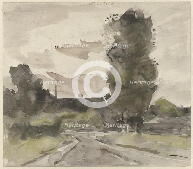 Landscape with road, 1864-1936. Creator: Johannes Cornelis van Essen.