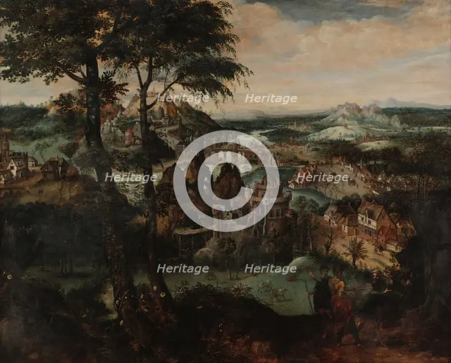 Landscape with Road to Emmaus. Creator: Gassel, Lucas (ca. 1490-1568).