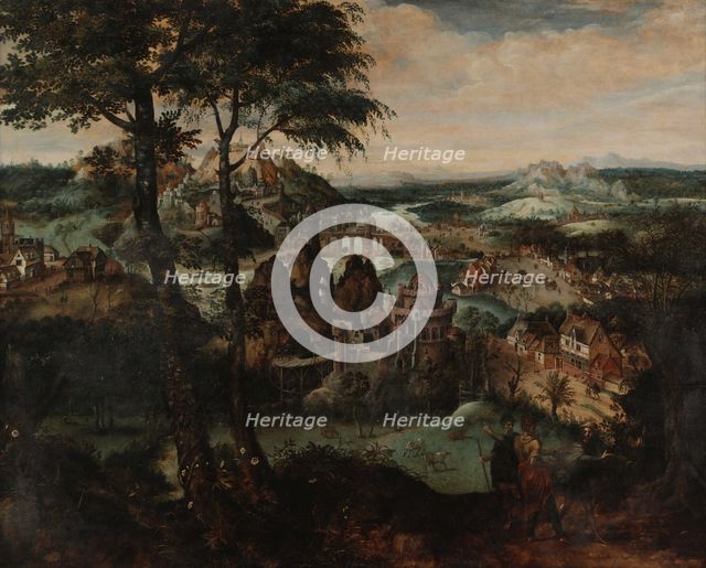 Landscape with Road to Emmaus. Creator: Gassel, Lucas (ca. 1490-1568).