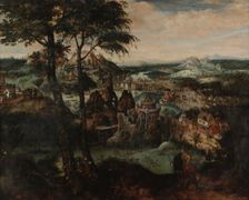Landscape with Road to Emmaus. Creator: Gassel, Lucas (ca. 1490-1568)