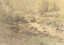 Landscape with Rocks in a River (near Kronau?), 19th-early 20th century. Creator: Eduard Peithner von Lichtenfels