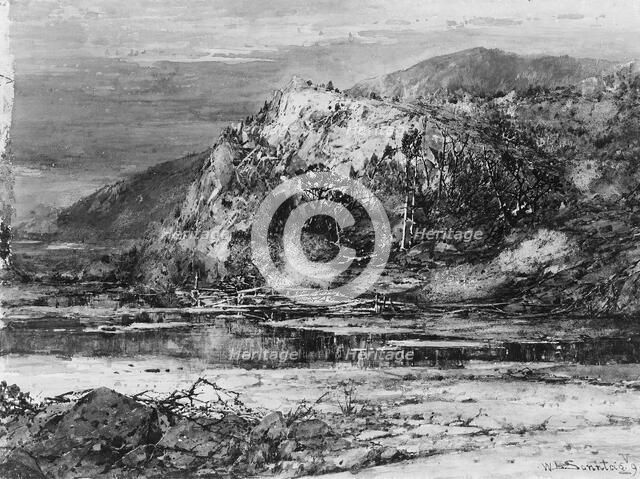 Landscape with Rocky Hills and Stream, 1890. Creator: William Louis Sonntag.