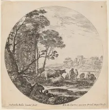 Landscape with Roman Ruins, 1646. Creator: Stefano della Bella