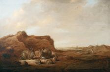 Landscape with rabbits