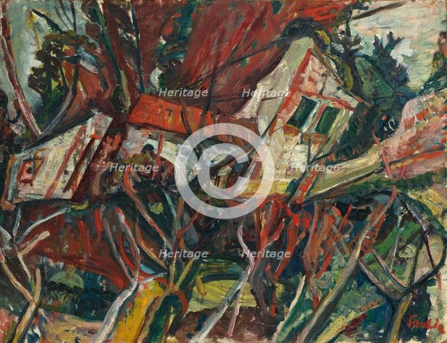 Landscape with Red Roof, ca 1919.