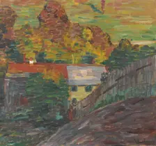 Landscape with Red Roof, Wasserburg, c1906. Creator: Alexei Jawlensky
