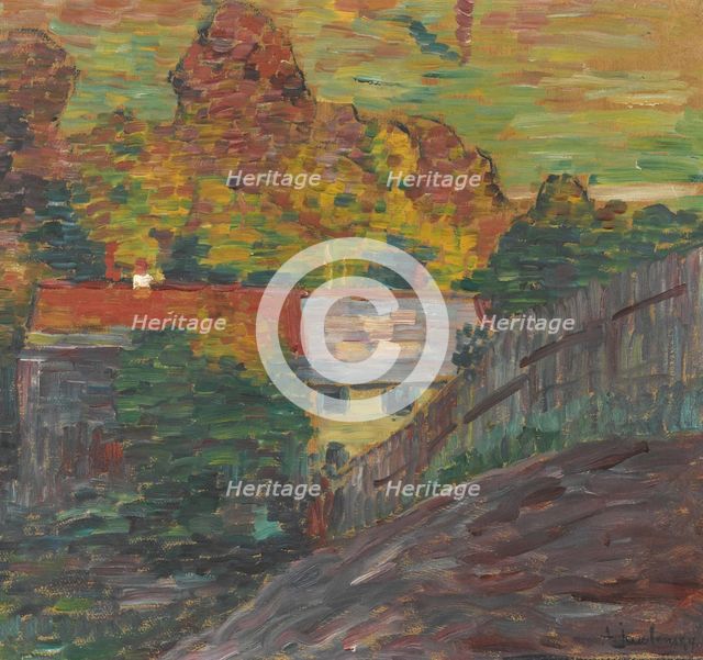 Landscape with Red Roof, Wasserburg, c1906. Creator: Alexei Jawlensky.