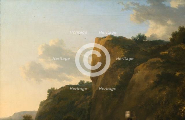 Landscape with Reed Gatherers, 1670s. Creator: Nicolaes Berchem.