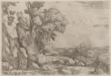 Landscape with Resting Herdsmen, 1638. Creator: Ercole Bazicaluva