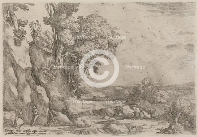 Landscape with Resting Herdsmen, 1638. Creator: Ercole Bazicaluva.