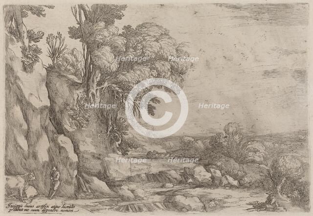 Landscape with Resting Herdsmen, 1638. Creator: Ercole Bazicaluva.