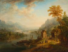 Landscape with River, 1765. Creator: Christian Georg Schutz