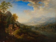 Landscape with River, 1765. Creator: Christian Georg Schutz
