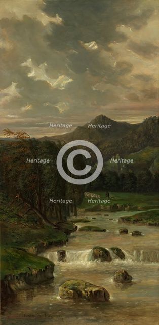 Landscape with river, 1891. Creator: Ceferino Araujo.