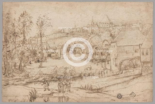 Landscape with River and Mill, c. 1540. Creator: Unknown.