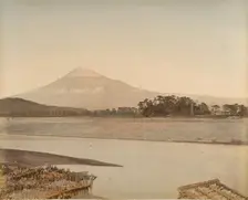 [Landscape with River and Mountain], 1870s. Creator: Unknown