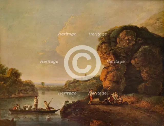 'Landscape, with River and Boats', c1758, (1938). Artist: Richard Wilson.