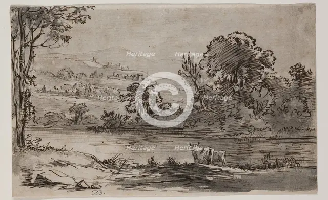 Landscape with River, between 1756 and 1810. Creator: Jean-Jacques de Boissieu.