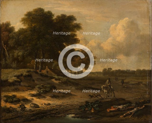 Landscape with Rider, 1670. Creator: Jan Wijnants.
