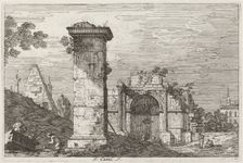 Landscape with Ruined Monuments [right], c. 1735/1746. Creator: Canaletto