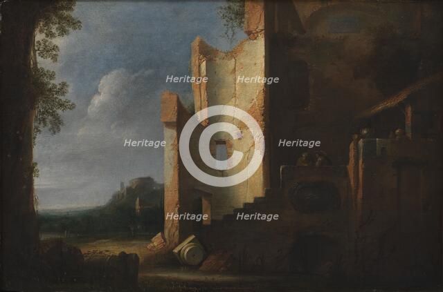 Landscape with ruins, 1601-1700. Creator: Unknown.