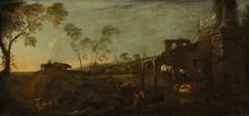 Landscape with Ruins, 17th century. Creator: Jan van Ossenbeck