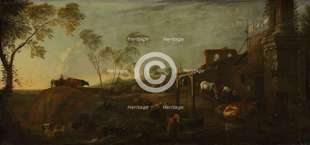 Landscape with Ruins, 17th century. Creator: Jan van Ossenbeck.