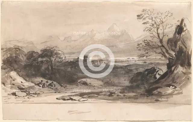 Landscape with Ruins. Creator: John Varley I.