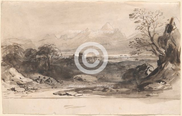 Landscape with Ruins. Creator: John Varley I.