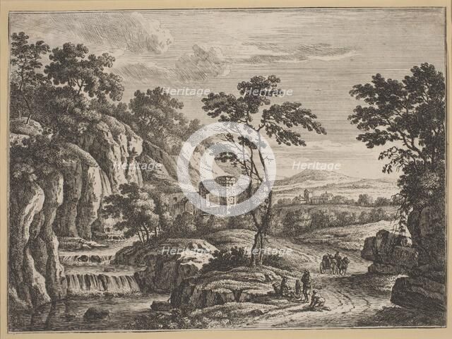 Landscape with Ruins and a Waterfall. Creator: Johann Christoph Dietzsch.