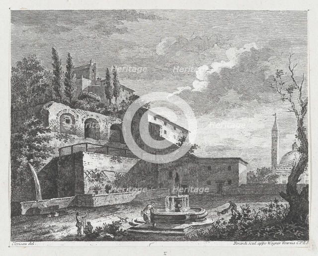 Landscape with Ruins and Fountain, ca. 1750-70. Creator: Fabio Berardi.