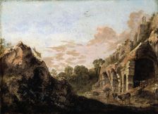 Landscape with ruins, c1630s. Creator: Bartholomeus Breenbergh