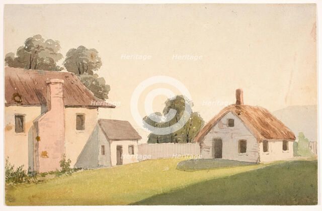 Landscape with Rural Buildings, c1820-1865. Creator: David Claypoole Johnston.