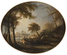 Landscape with Rustics and Cattle, 1768. Creator: Elias Martin