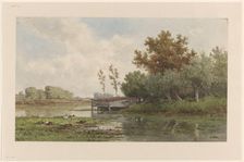 Landscape with water and ducks, 1832-1892. Creator: Willem Roelofs
