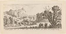 Landscape with Waterfall, 1641. Creator: Stefano della Bella