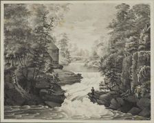 Landscape with Waterfall, n.d. Creator: Pendleton's Lithography