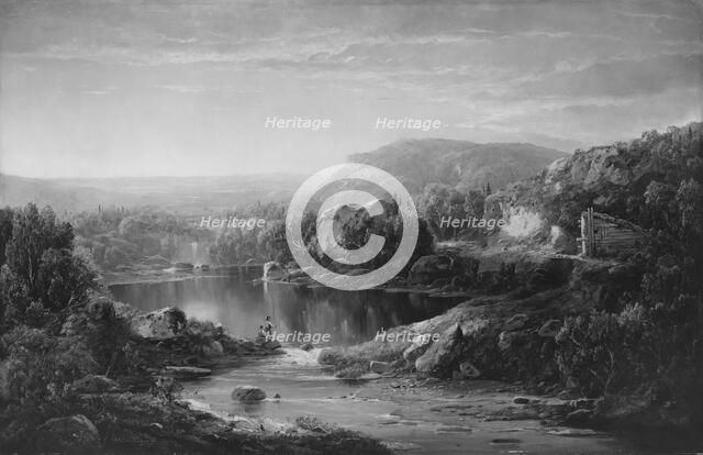 Landscape with Waterfall and Figures, ca. 1865. Creator: William Louis Sonntag.