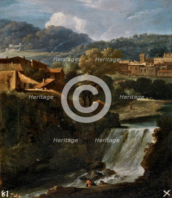 Landscape with Waterfall, between 1650 and 1660. Creator: Gaspard Dughet.